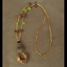 Collier en perles Tumaco et pierres fines